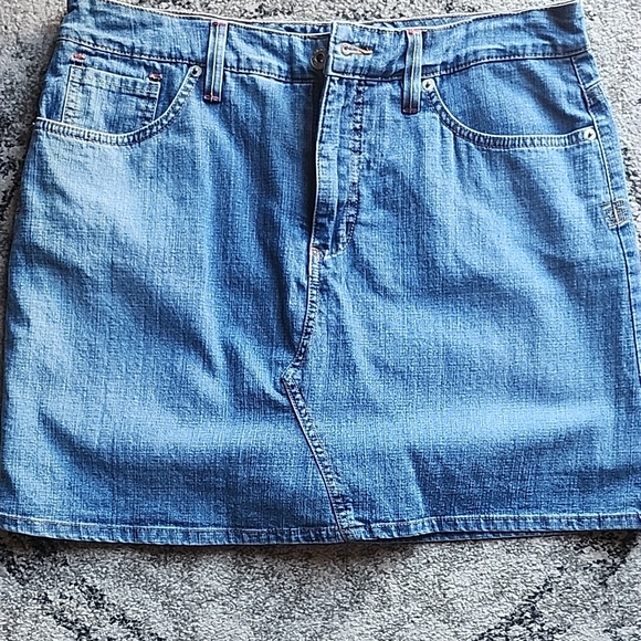 Gloria Vanderbilt Pants - Gloria Vanderbilt Light Blue Denim Mini Skort